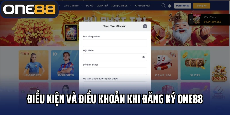 Điều kiện và điều khoản khi đăng ký One88