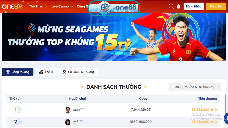 One88 đa dạng ưu đãi, phong phú sự kiện thể thao hấp dẫn